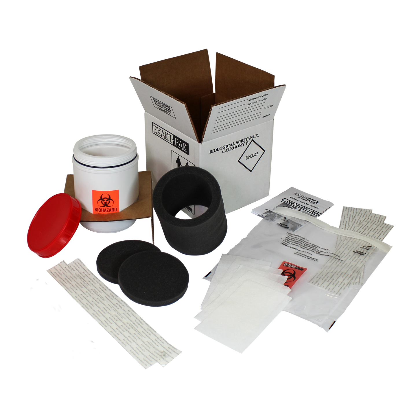 MD8000JL01 - EXAKT-PAK® Category B Ambient Uni-Pak® Insulated Shipping Solution for Blood Tubes, Urine Tubes and Vials