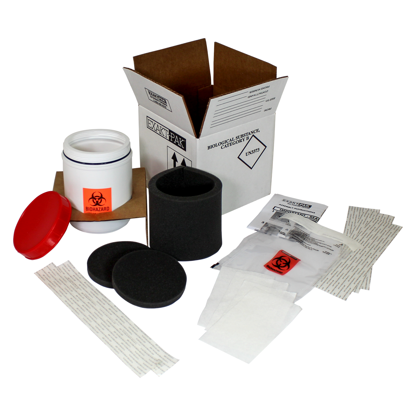 MD8000S01 - EXAKT-PAK® Category B Ambient Uni-Pak® Insulated Shipping Solution for Swabs up to 5 1/4" in length