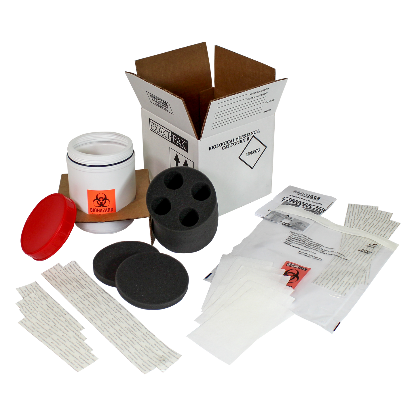 MD8000V04 - EXAKT-PAK® Category B Ambient Uni-Pak® Insulated Shipping Solution for up to (4) 35x125mm vials w/41mm Caps