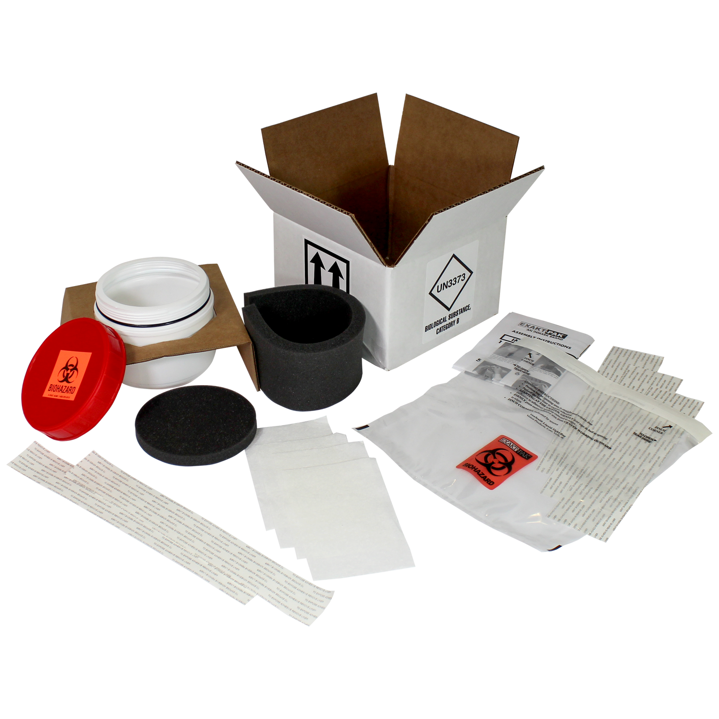 MD8004P04 - EXAKT-PAK® Category B Ambient Uni-Pak® Insulated Shipping Solution for up to (4) Petri Dishes