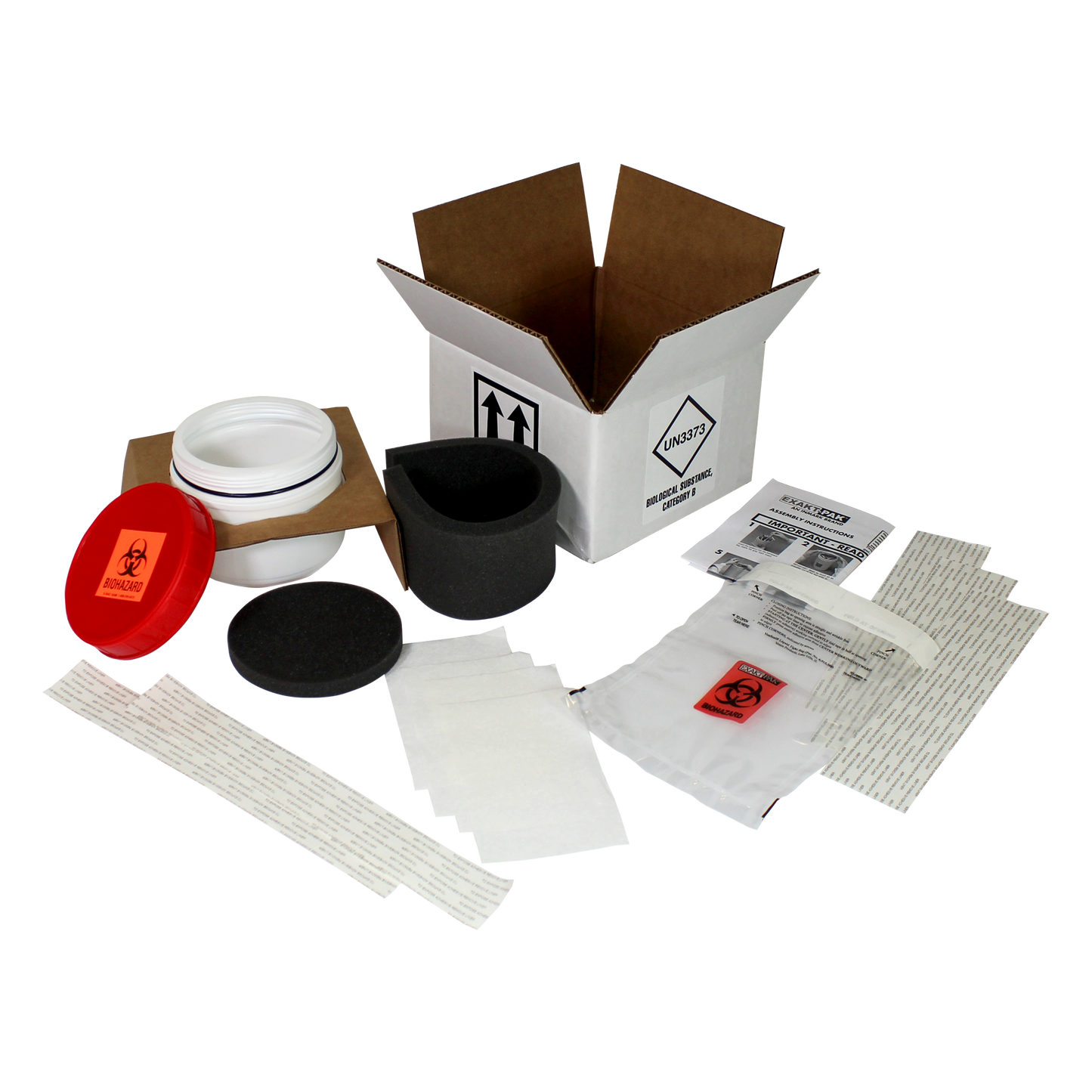 MD8004S01 - EXAKT-PAK® Category B Ambient Uni-Pak® Insulated Shipping Solution for swabs up to 3" in length
