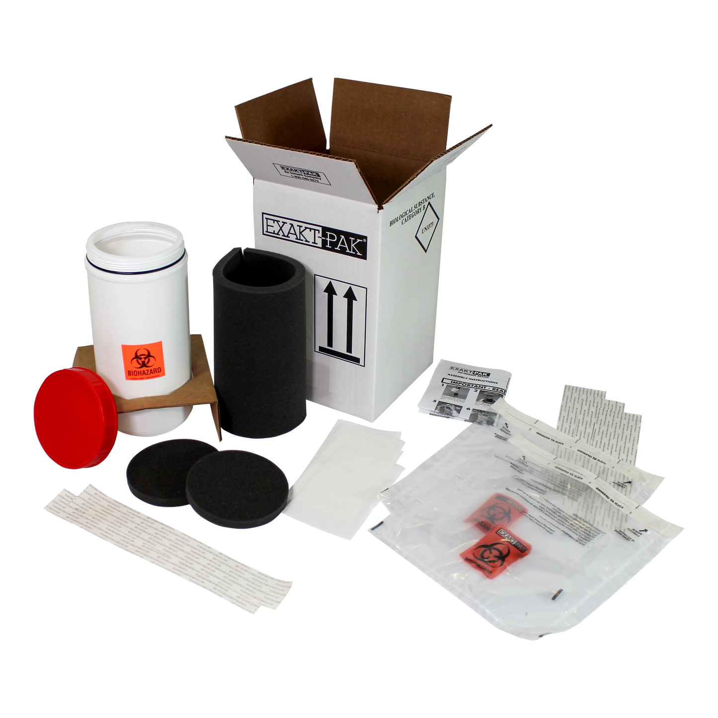 MD8010P15 - EXAKT-PAK® Category B Ambient Uni-Pak™ Insulated Shipping Solution for up to (15) Standard Petri Dishes