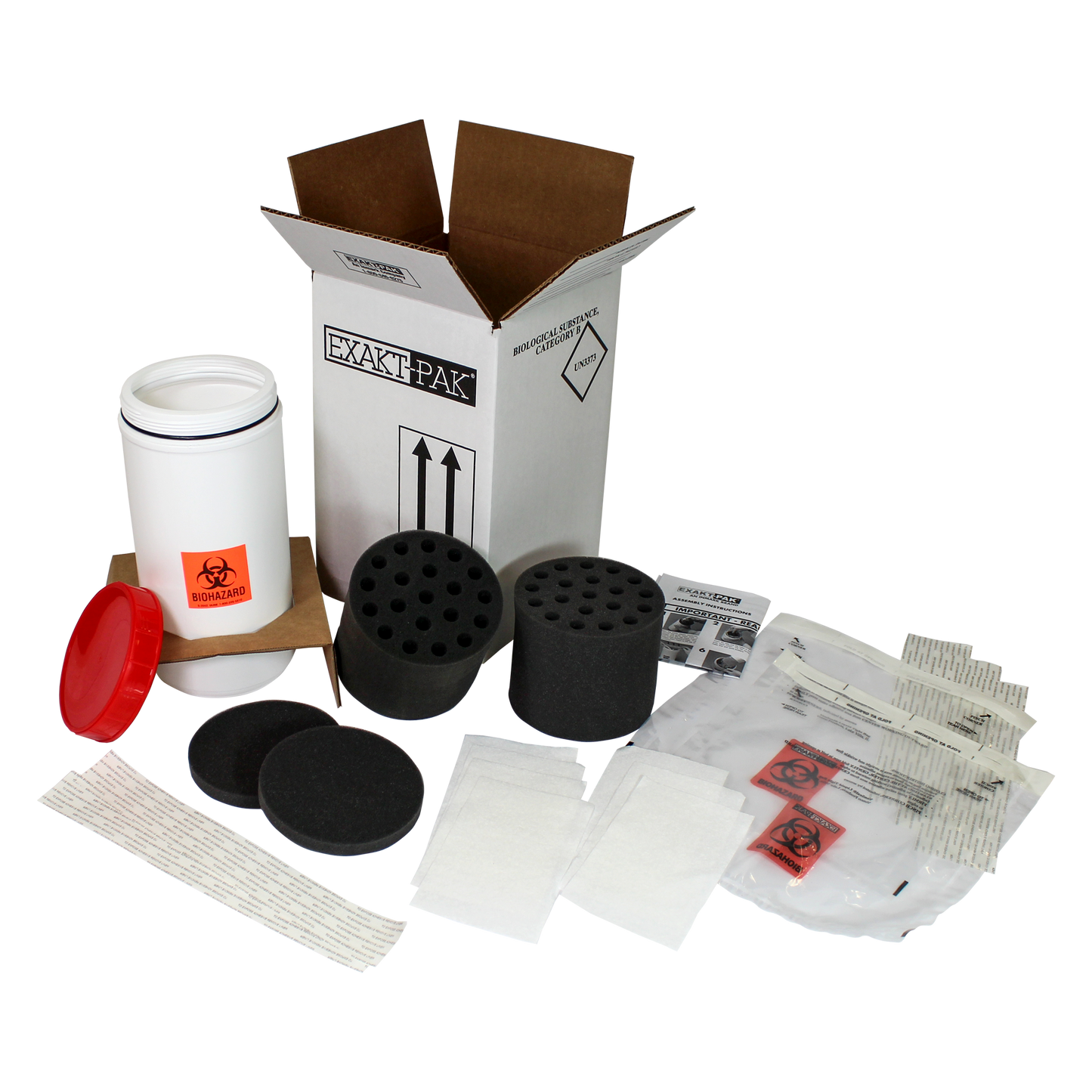 MD8010V40 - EXAKT-PAK® Category B Ambient Uni-Pak® Insulated Shipping Solution for Blood Tubes, Urine Tubes and Vials