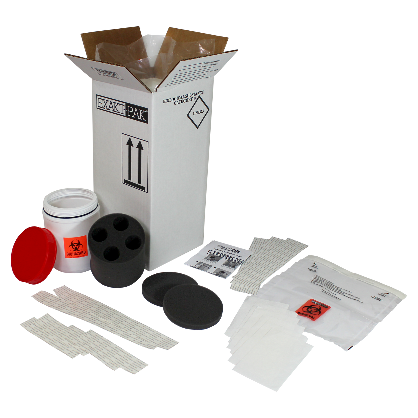 MD8200V04 - EXAKT-PAK® Category B Cool Uni-Pak® Insulated Shipping Solution for Blood Tubes, Urine Tubes and Vials up to 3.75" x 5.00" in length