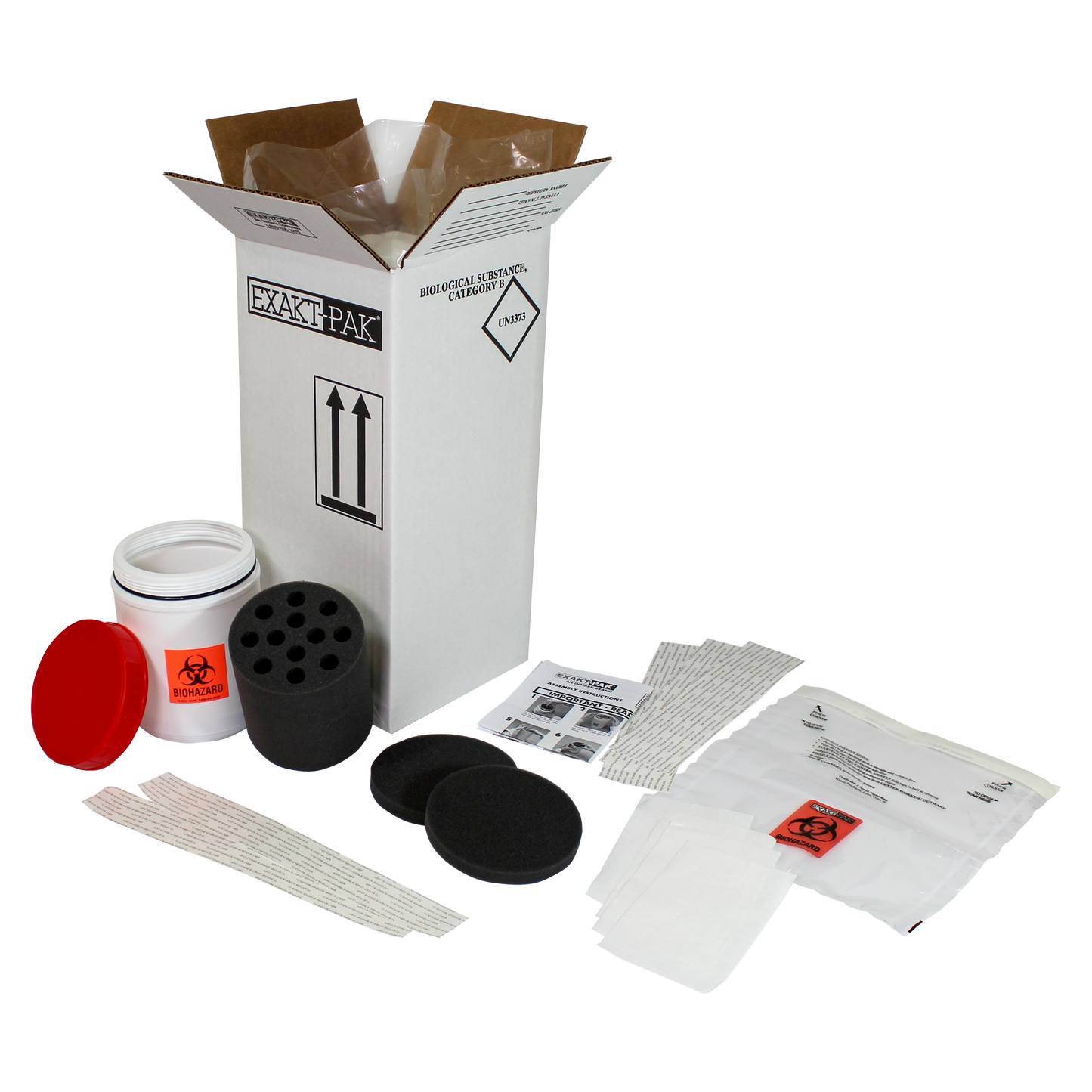 MD8200V12 - EXAKT-PAK® Uni-Pak™ Category B Cool Insulated Shipping Solution for Blood Tubes, Urine Tubes and Vials