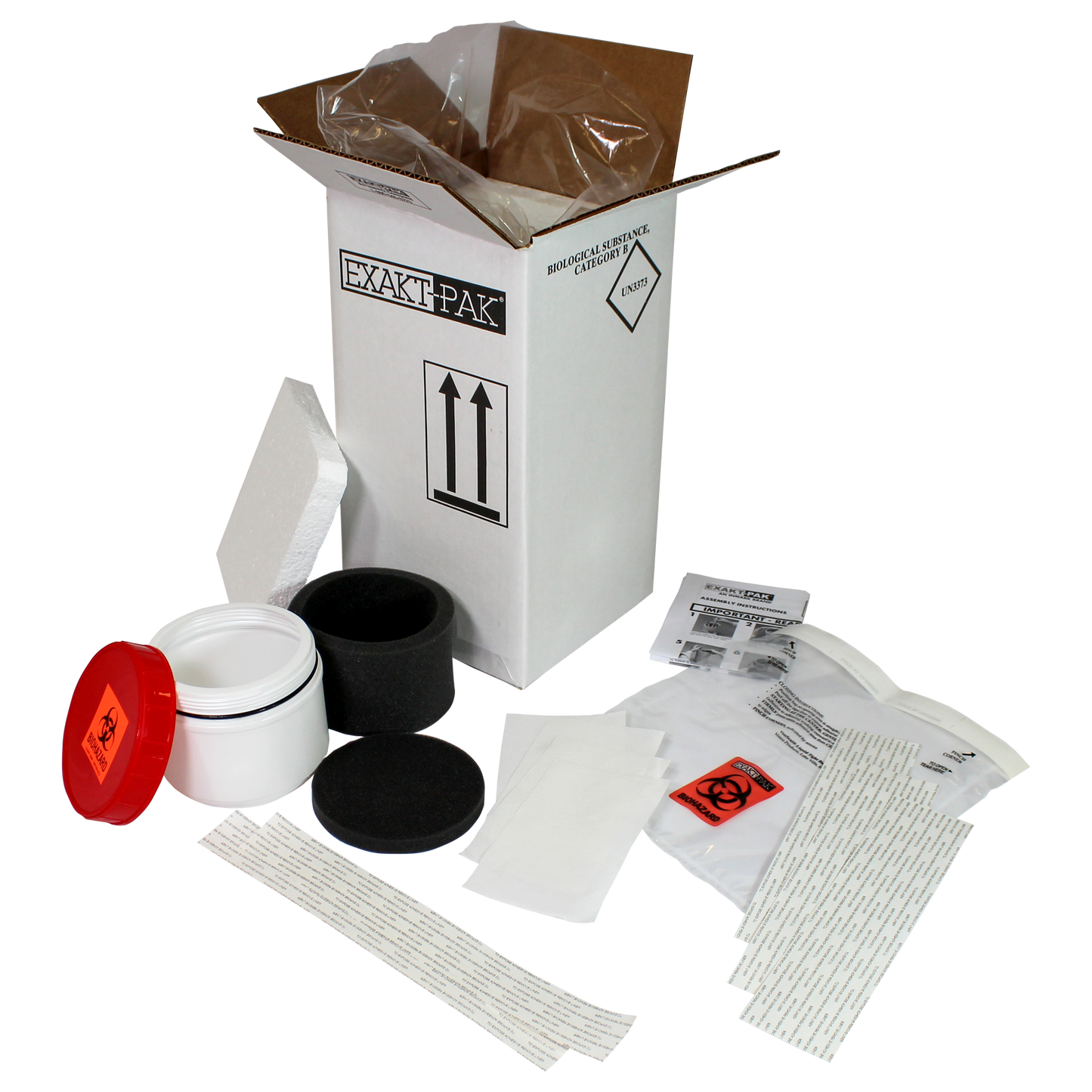 MD8204S01 - EXAKT-PAK® Category B Cool Uni-Pak® Insulated Shipping Solution for multiple loose swabs up to 3" in length