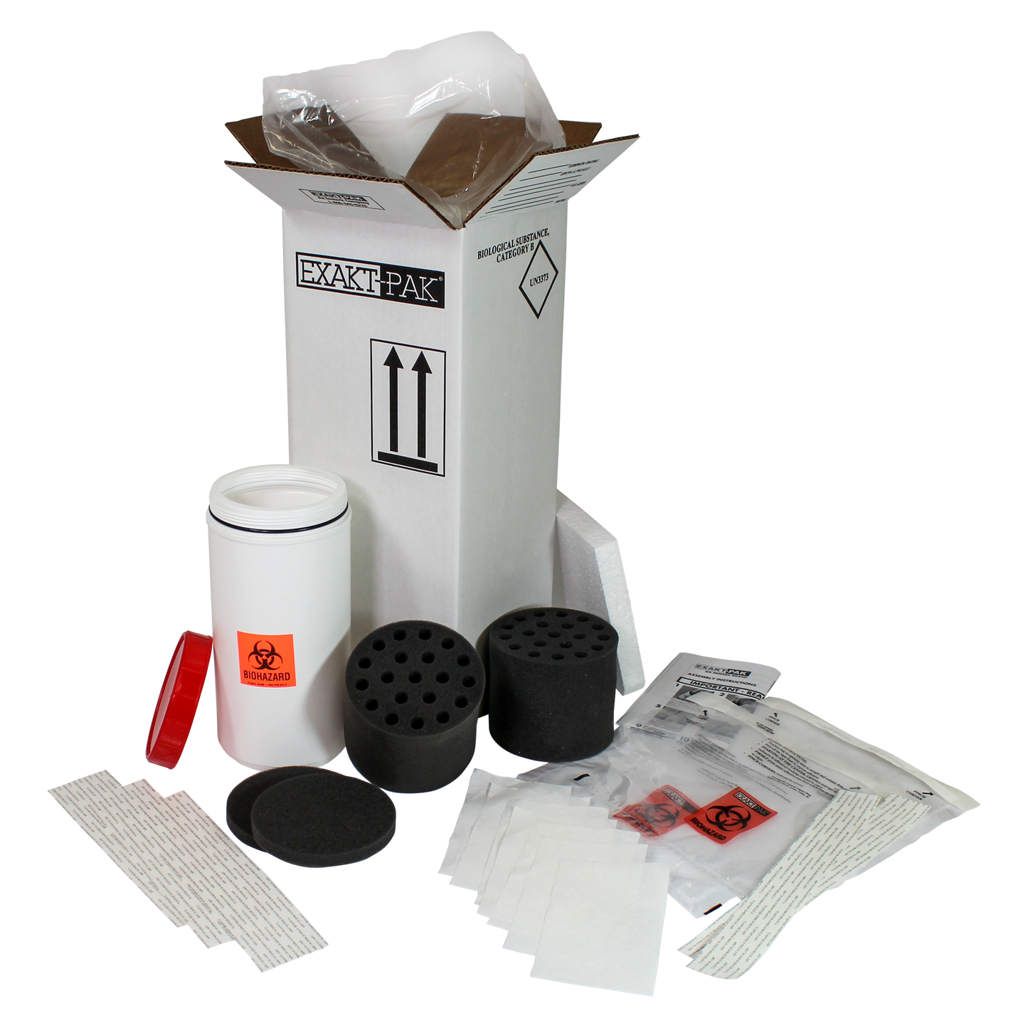 MD8210V40 - EXAKT-PAK® Uni-Pak™ Category B Cooled Insulated Shipping Solution for Blood Tubes, Urine Tubes and Vials