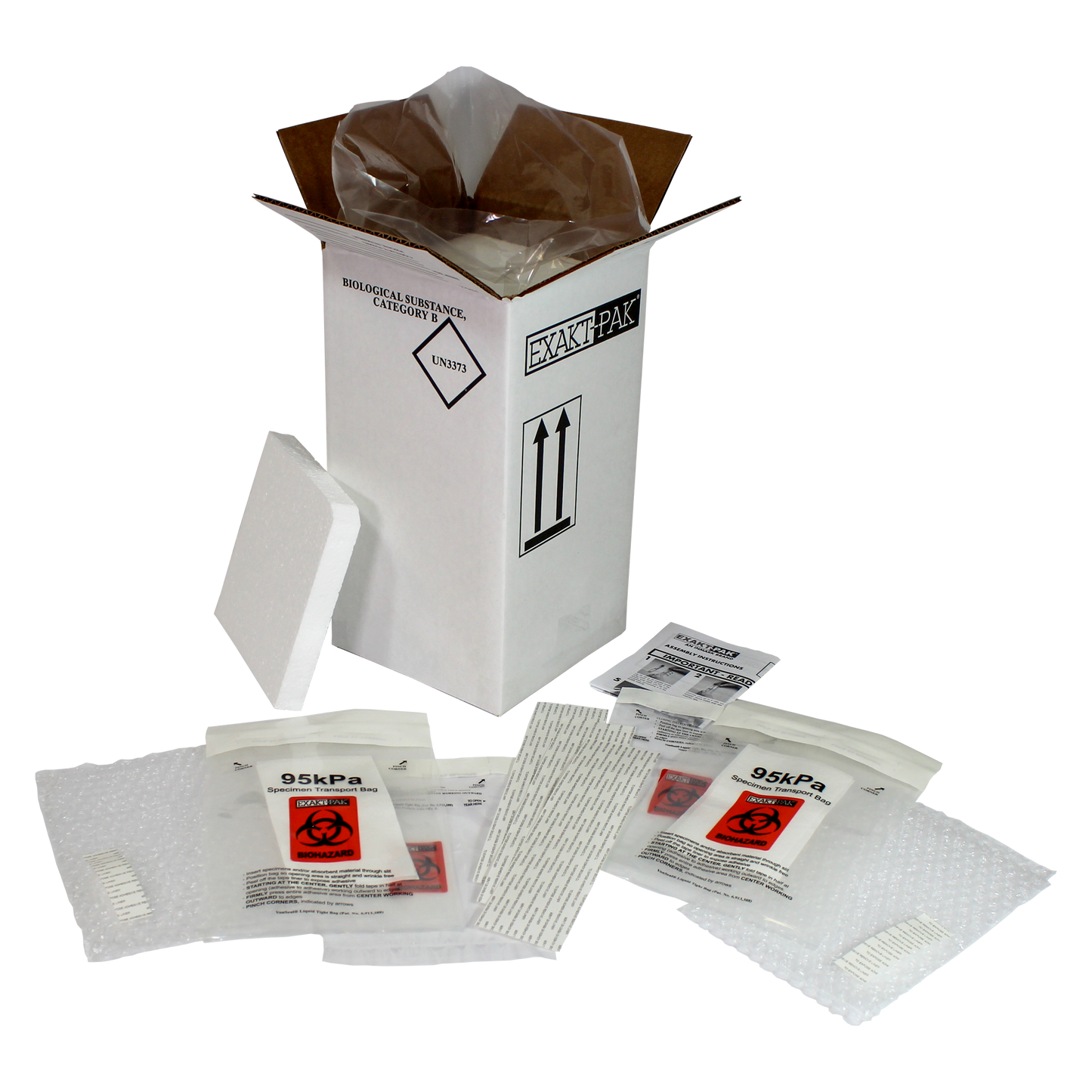 MD8702V12 - EXAKT-PAK® Category Cool D-Pak™ Insulated Shipping Solution for Blood Tubes, Urine Tubes and Vials