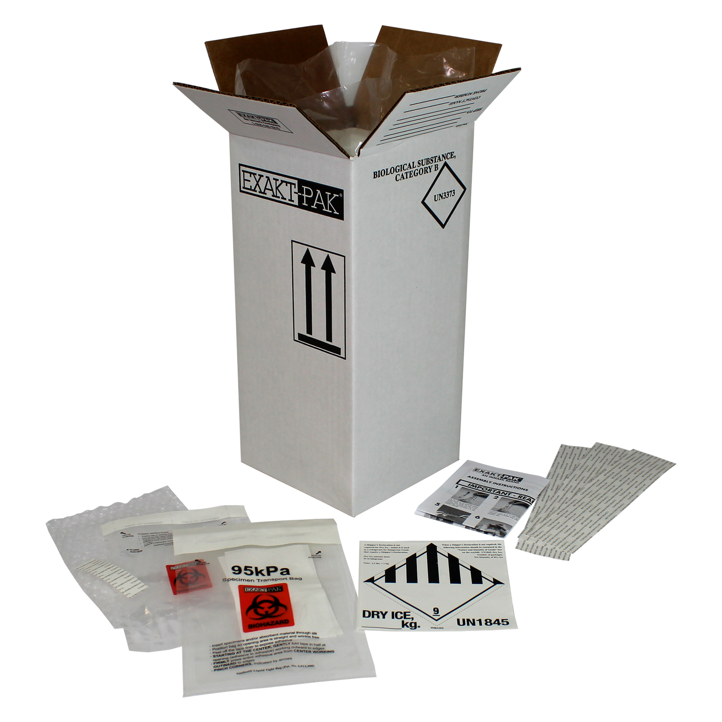 MD8703V06 - EXAKT-PAK® D-Pak® Category B Frozen Insulated Shipping Solution for Blood Tubes, Urine Tubes and Vials