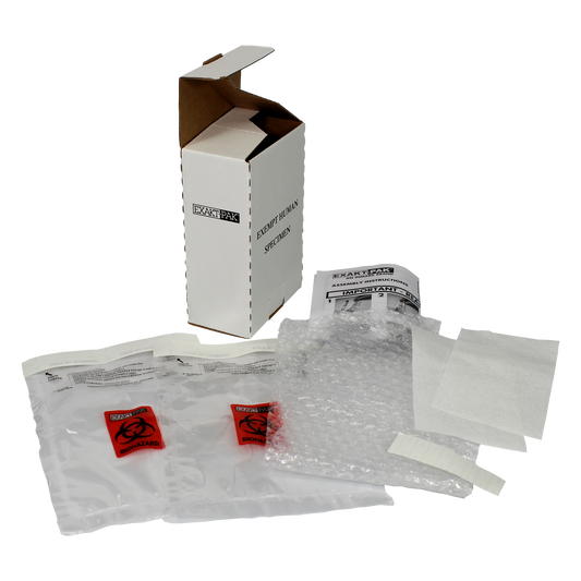 ME-H8750V06K25 - EXAKT-PAK® DX-Pak® Exempt Ambient Human Specimen Insulated Shipping Solution, Knocked Down Kit of 25