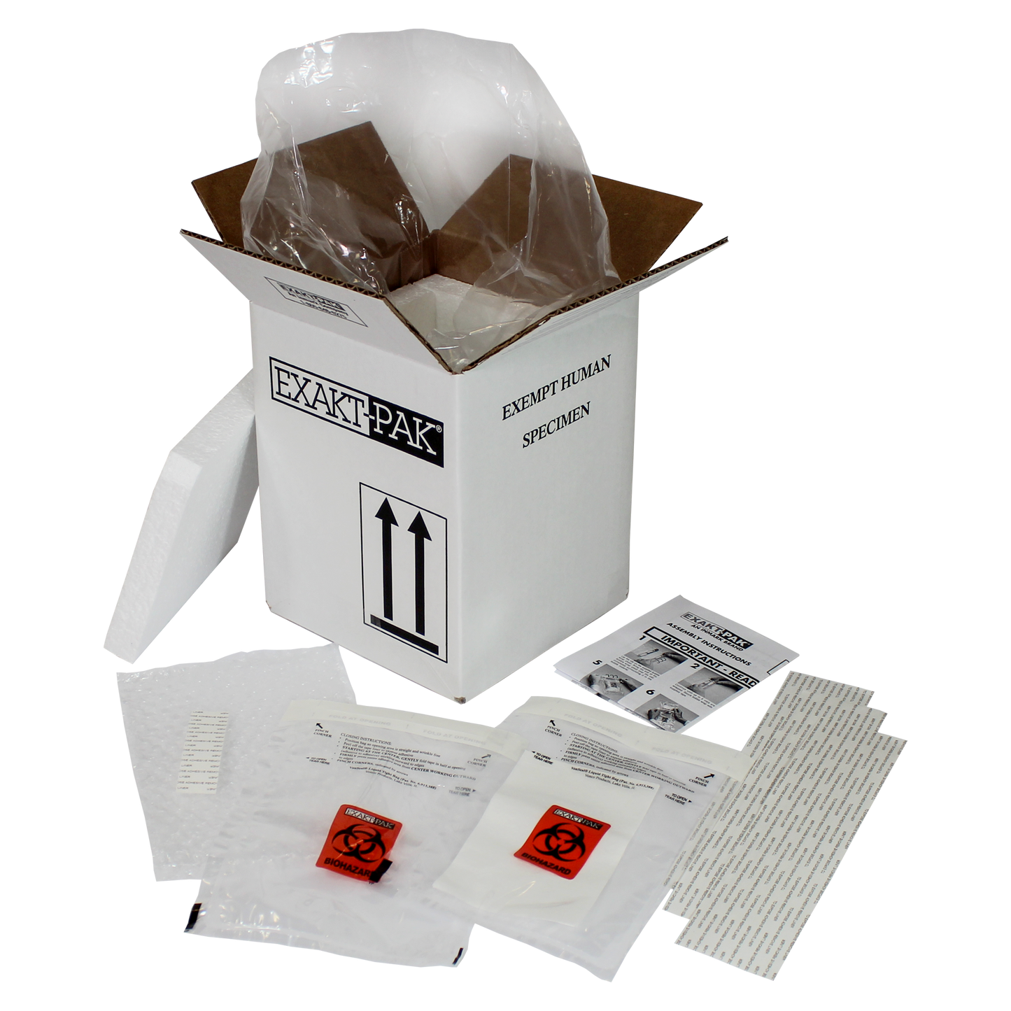 ME-H8752V06 - EXAKT-PAK® - DX-Pak® Exempt Cooled Human Specimen Insulated Shipping Solution for Blood Tubes, Test Tubes and Vials