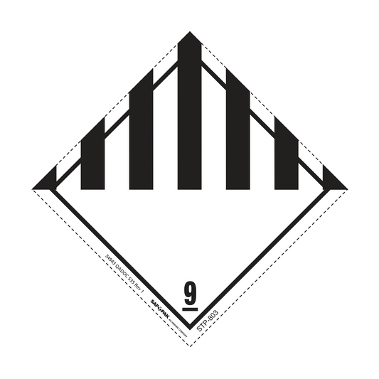 Saf-T-Pak® STP-803 Class 9 Hazard - Misc. Dangerous Goods Label, 4 x 4", 120/Case