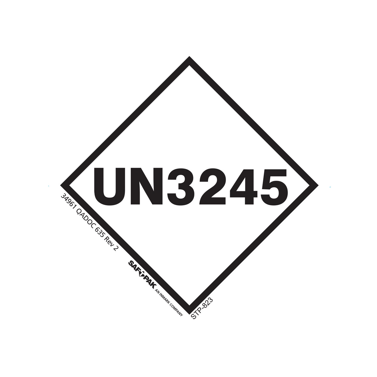 Saf-T-Pak® STP-823 Genetically Modified Organism (UN 3245) Label, 2.5 x 2.5", 120/Case