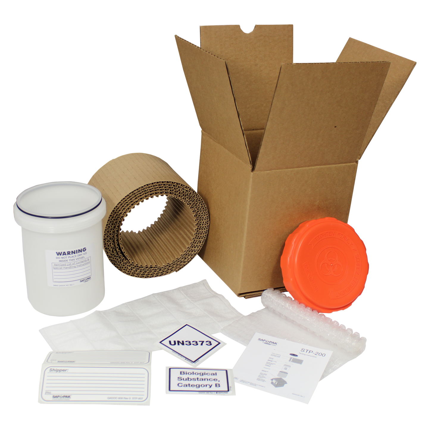 Saf-T-Pak® STP-200 - Category B Ambient Shipping System (UN 3373), Reusable, 12/Case