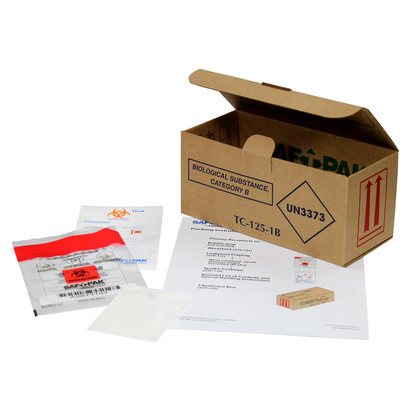 Saf-T-Pak® STP-210xs - Category B Ambient Shipping System (UN 3373), Extra Small, 10/Case