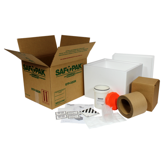 Saf-T-Pak® STP-320R Category B Insulated Shipping System (UN 3373), Frozen w/ Reusable Secondary Pressure Vessel, 4/Case