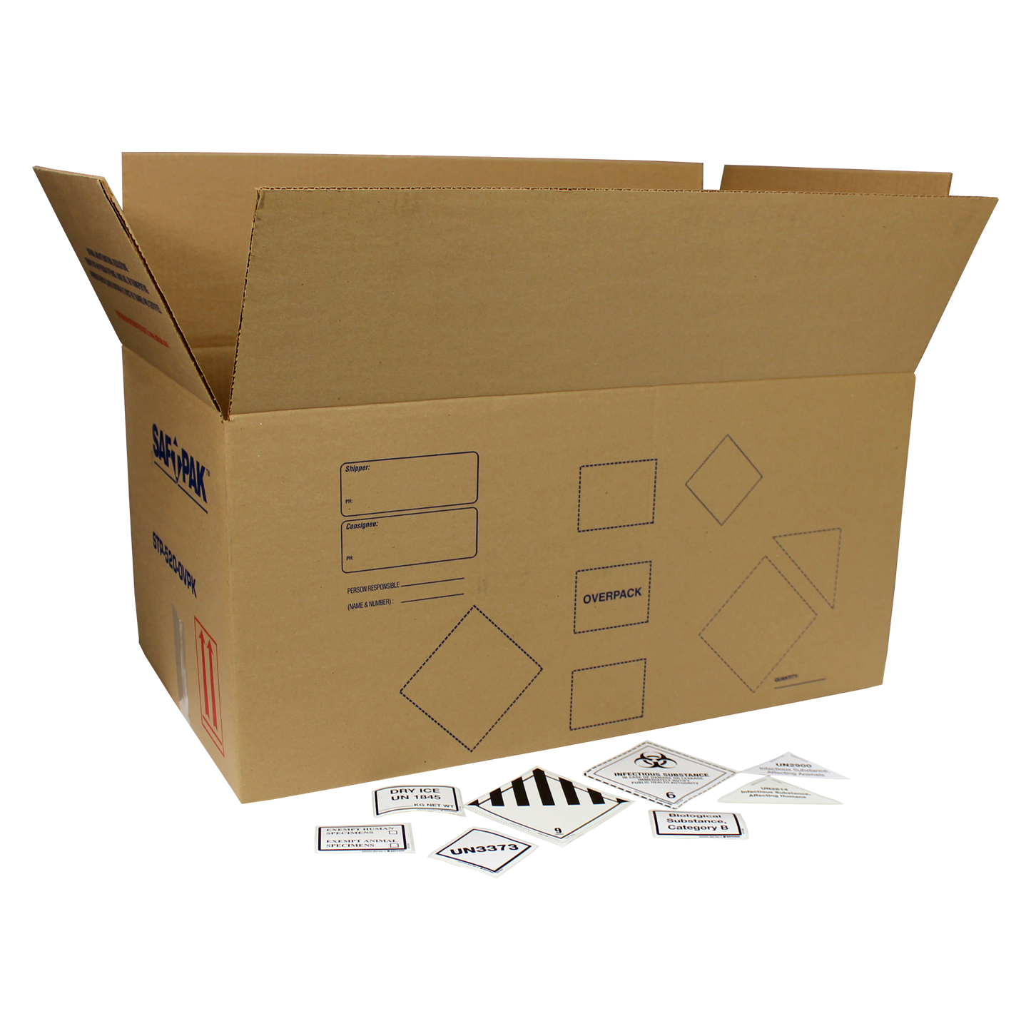Saf-T-Pak® STP-520-OVPK Overpack System, Insulated Category A, B and Exempt Patient Specimen, ( UN 2814, UN 2900, UN 3373) Large, 10/Case