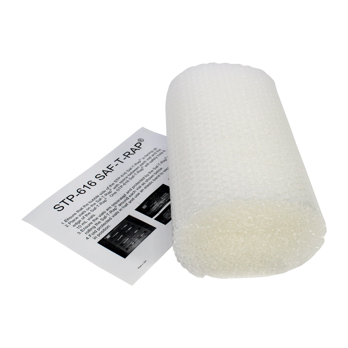 Saf-T-Pak® STP-616 Saf-T-Rap® Perforated Bubble Roll, No Adhesive - 12 x 12”. 20/case