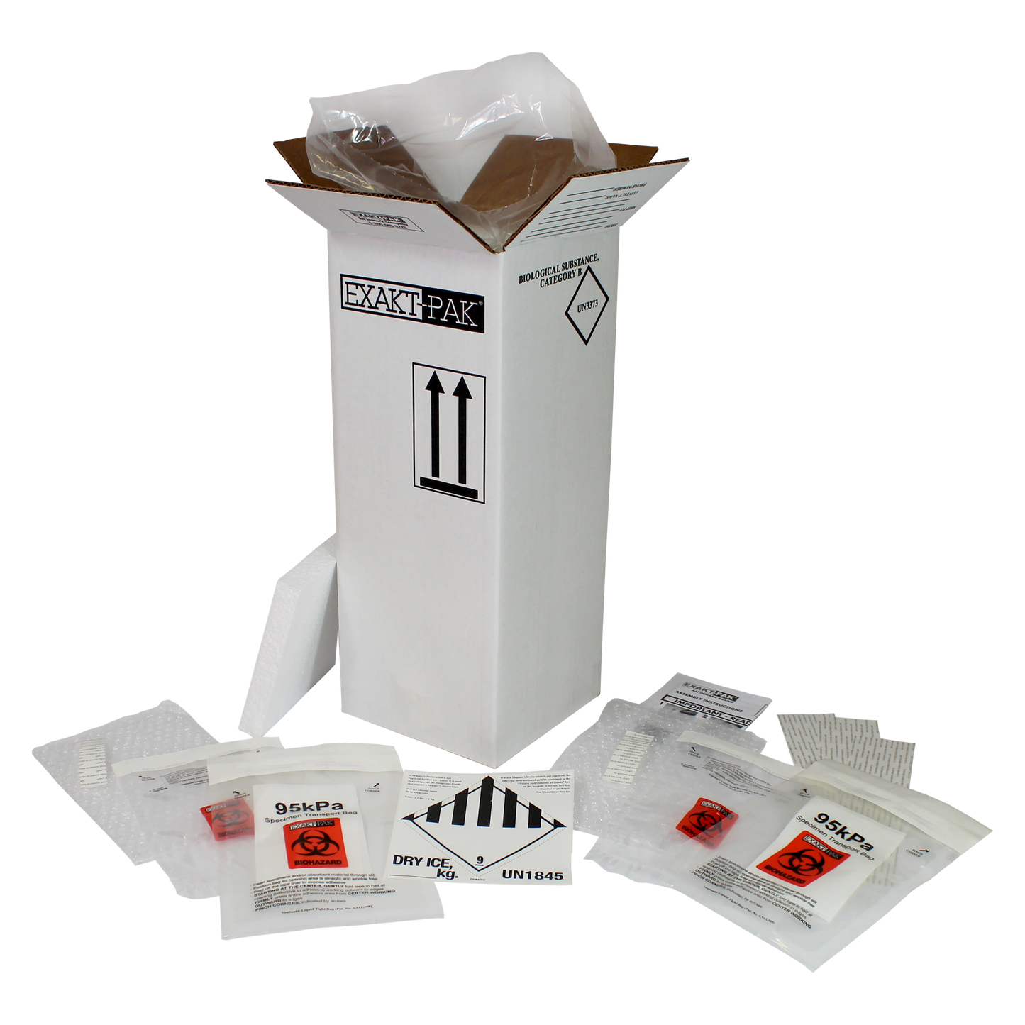 MD8703V12 - EXAKT-PAK® D-Pak® Category B Frozen Insulated Shipping Solution for Blood Tubes, Urine Tubes and Vials