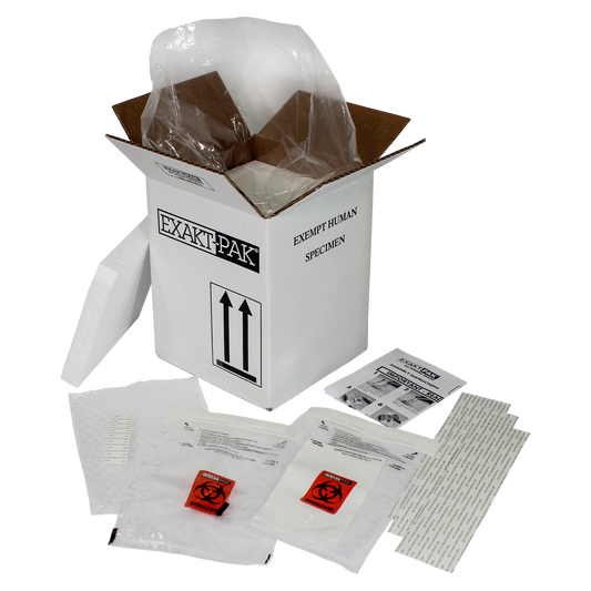 ME-H8752V06 - EXAKT-PAK® - DX-Pak® Exempt Cooled Human Specimen Insulated Shipping Solution for Blood Tubes, Test Tubes and Vials
