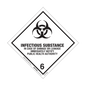 Saf-T-Pak® STP-802 Class 6.2 Infectious Substance Labels, 4 x 4", 120/Case, (US or Canada)