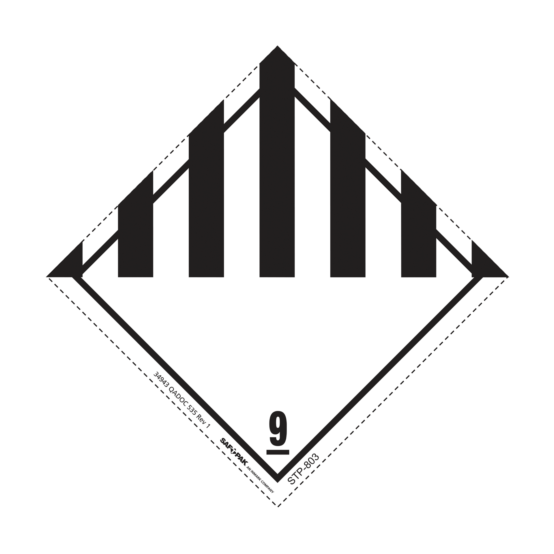 Saf-T-Pak® STP-803 Class 9 Hazard - Misc. Dangerous Goods Label, 4