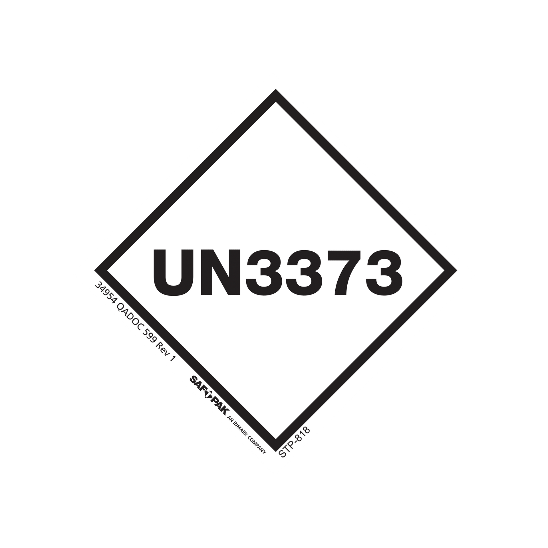 Saf-T-Pak® STP-818, UN3373 Labels, 2.5 x 2.5