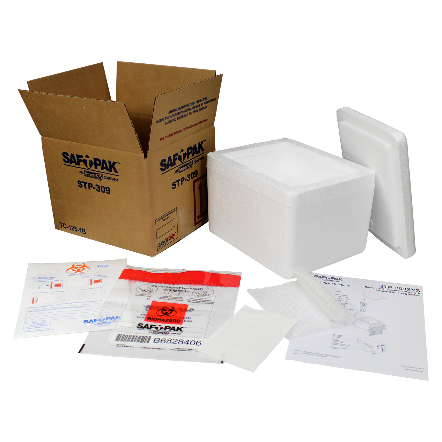 Saf-T-Pak® STP-309SYS Category B / Exempt Frozen Insulated Shipping System (UN 3373), 8/Case