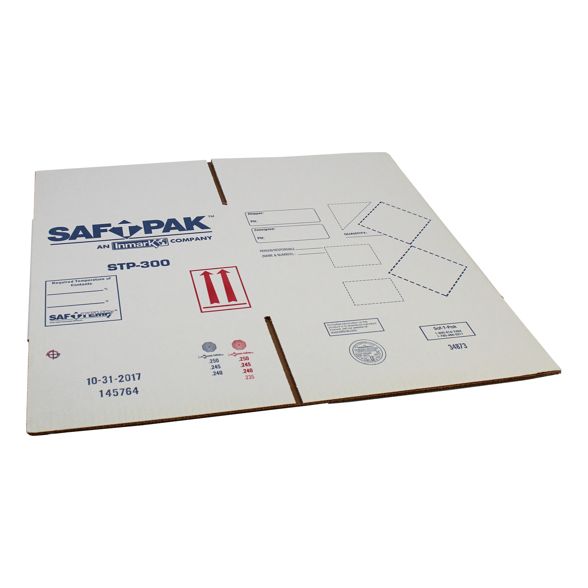 Saf-T-Pak® STP-301 - Replacement Outer Box for STP-300 with Labels and ...