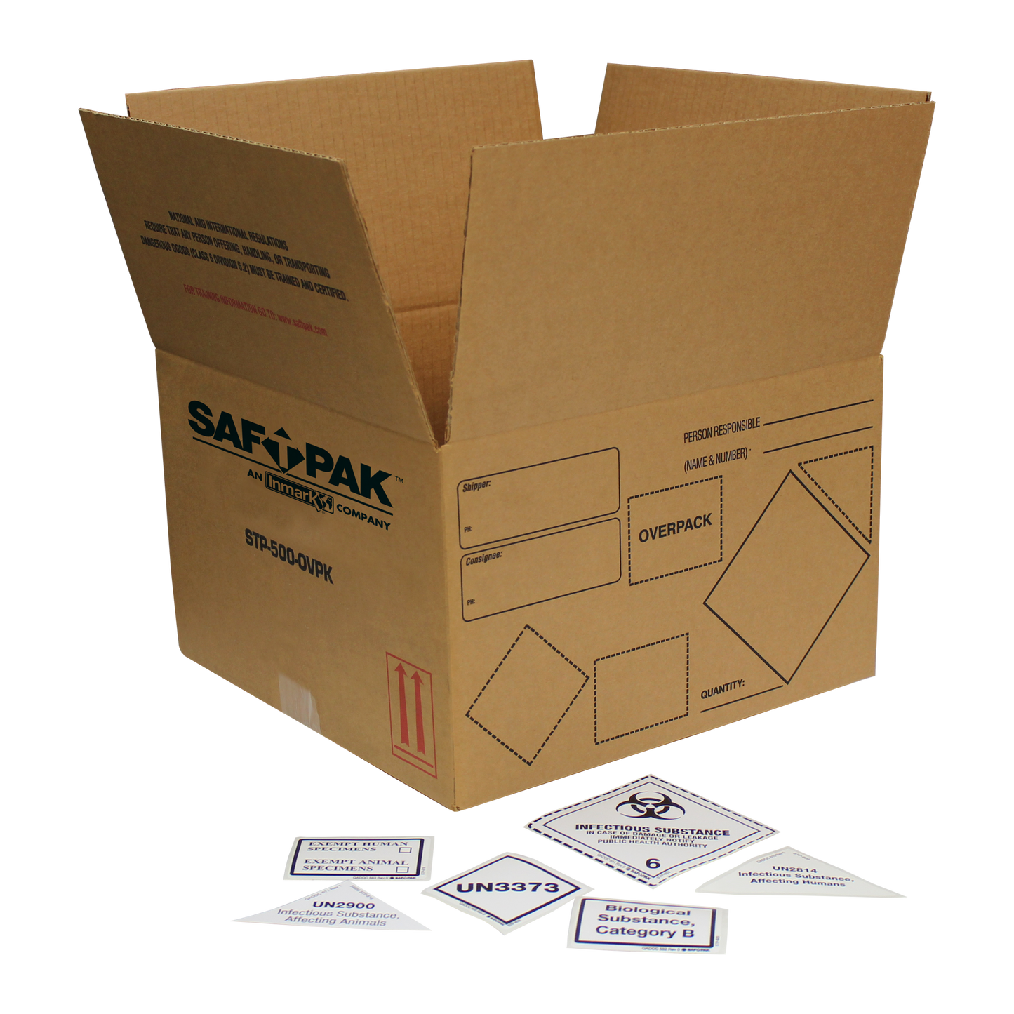 Saf-T-Pak® STP-500-OVPK Overpack System, Insulated, Category A, B and Exempt Patient Specimen, (UN 2814, UN 2900, UN 3373) Small, 10/Case