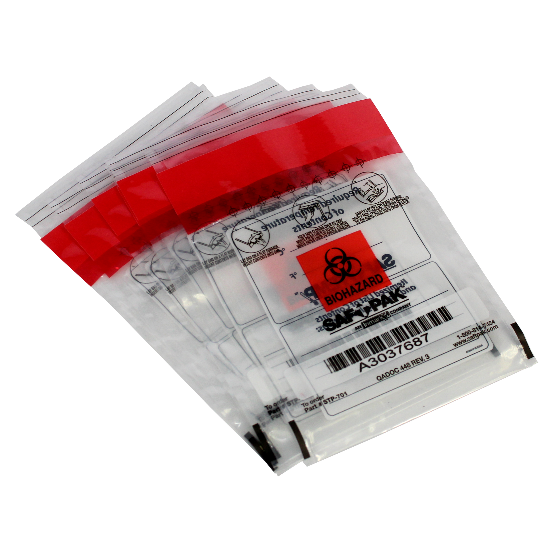 Saf-T-Pak® STP-701 - Inner Leak Proof Poly Bag Only, 250/Case