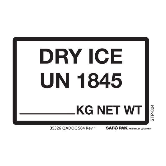 Saf-T-Pak® STP-804 - UN1845 Dry Ice Marking,  2 x 3", 120/Case