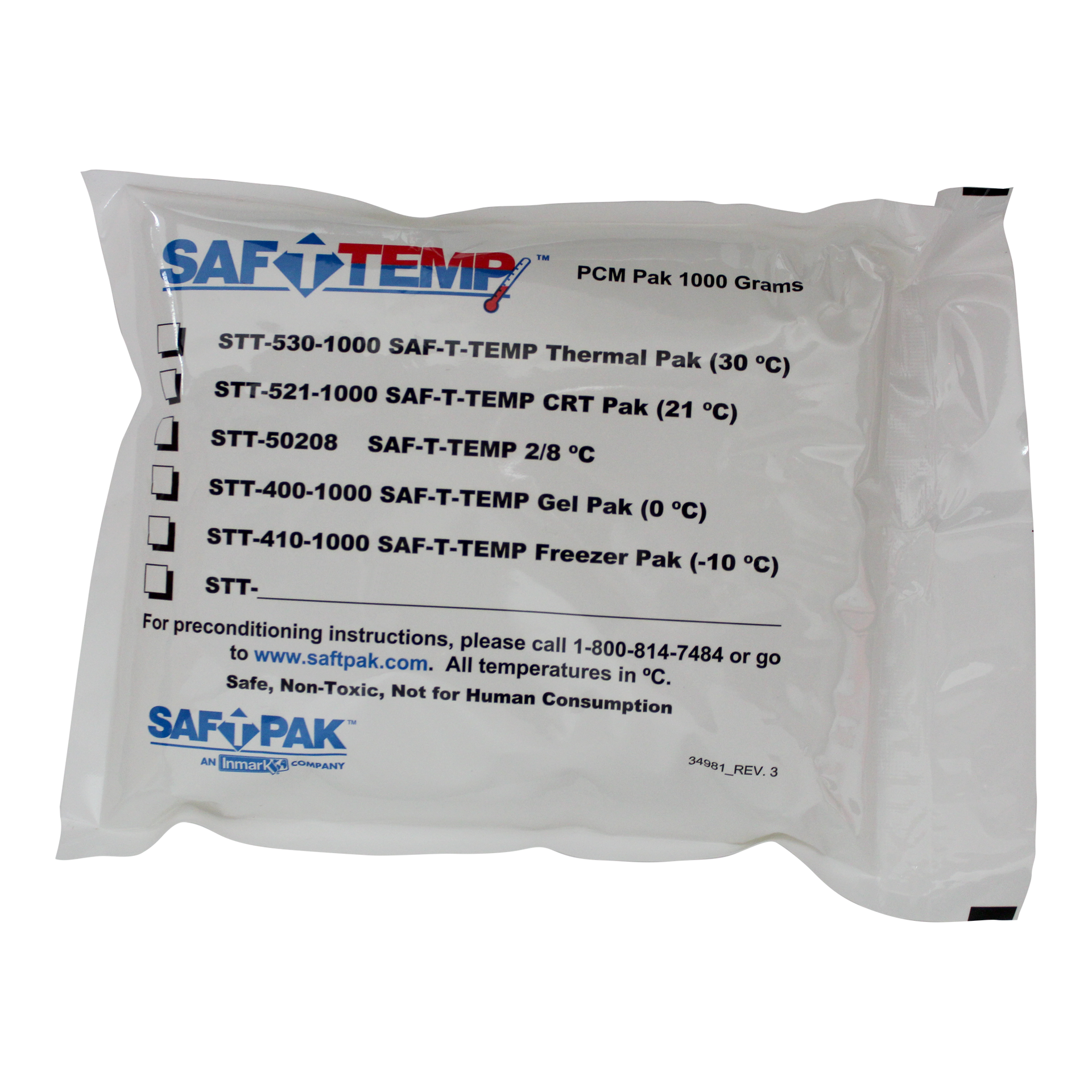 STT-400-1000 - Saf-T-Temp® 0°C Refrigerated Phase Change Material