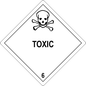 Class 6 Toxic Labels (100 Roll, 4"x4") - (DGHZ61)