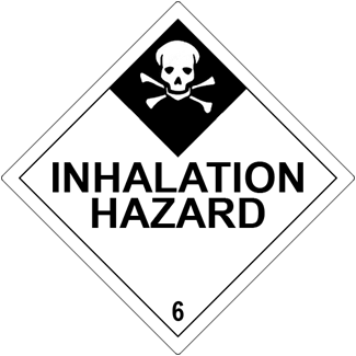 Class 6 - Inhalation Hazard; Pressure Sensitive Placards
